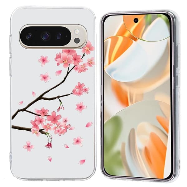 Vibe Google Pixel 9 / Google Pixel 9 Pro -kansi - Luumun Kukka Pink