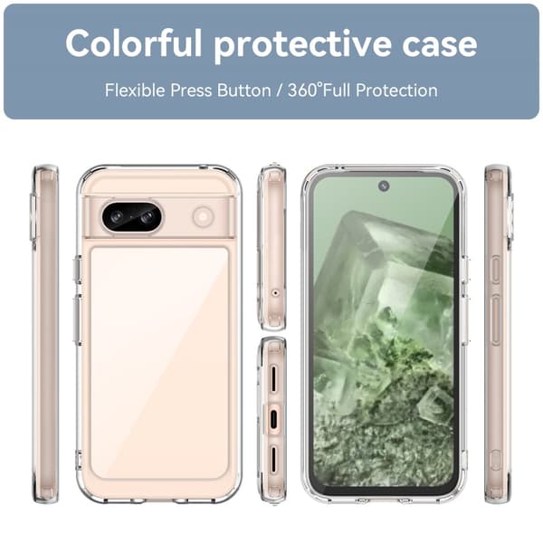 Google Pixel 8A älykäs akryylikansi - Läpinäkyvä Transparent