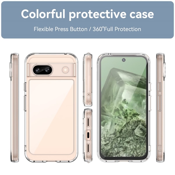 Google Pixel 8A smart telefonskal i akryl - Transparent Transparent