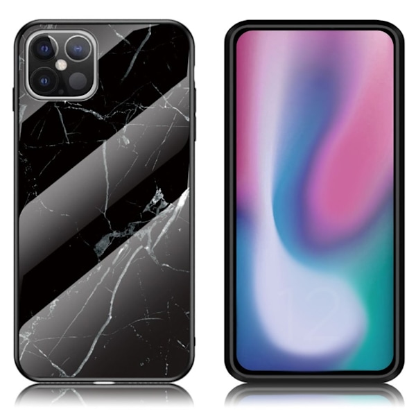 Fantasy Marble iPhone 12 Pro Max deksel - Svart Blue