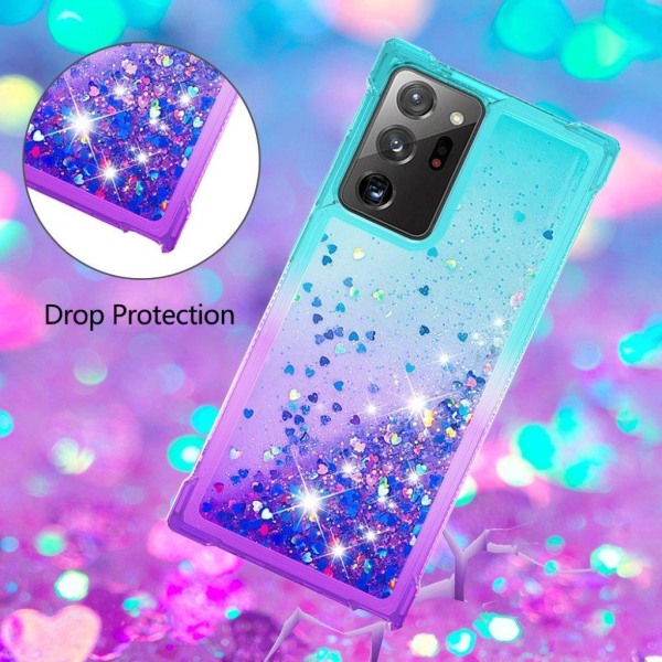 Princess Samsung Galaxy Note 20 Ultra Cover - Cyan / Lilla Purple