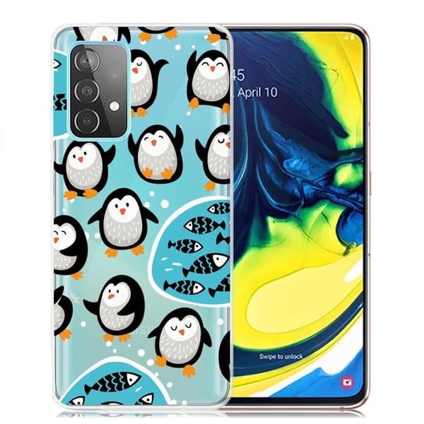 Deco Samsung Galaxy A82 5G Suojakotelo - Penguin Multicolor