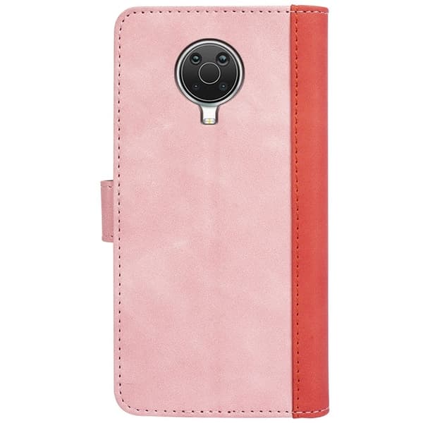 Tvåfärgat Nokia G20 fodral i läder - Rosa Rosa