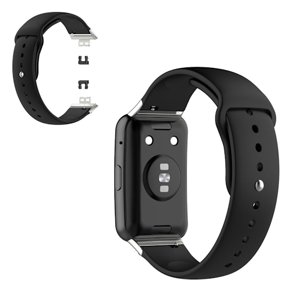Huawei Watch Fit enkel silikone-urrem - Sort Black