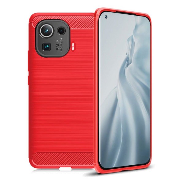 Carbon Flex Suojakotelo Xiaomi Mi 11 Pro - Punainen Red