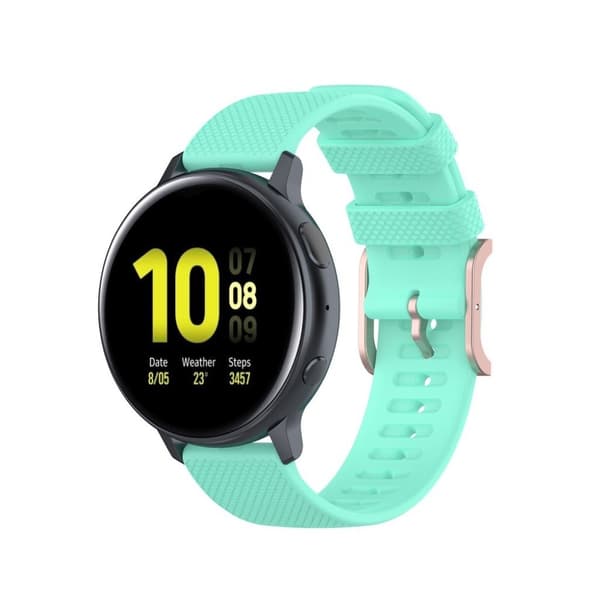 Silikoneurrem til Samsung Galaxy Watch 3 (41mm) / Active - Cyan Green