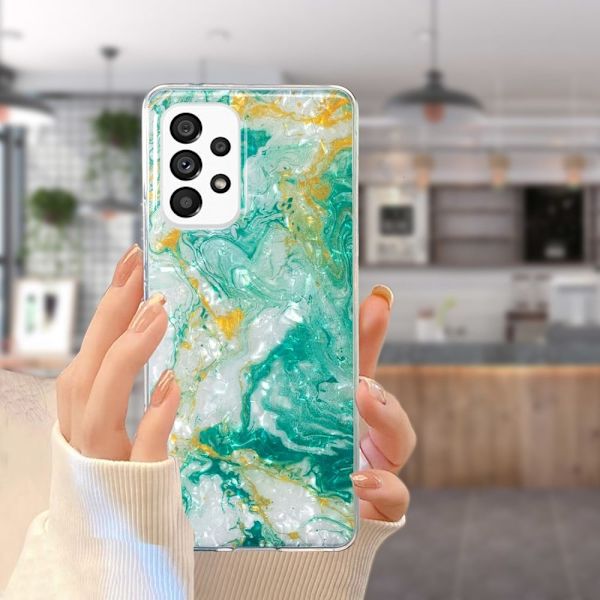 Marble Samsung Galaxy A32 Etui - Grøn Marmor Green