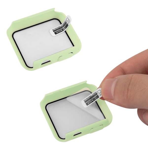 Apple Watch SE 2022 (40mm) cover with tempered glass screen protector - Light Green Grön