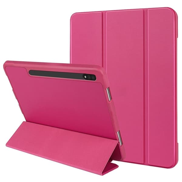 Samsung Galaxy Tab S8 Ultra flipomslag i læder - Rose Pink