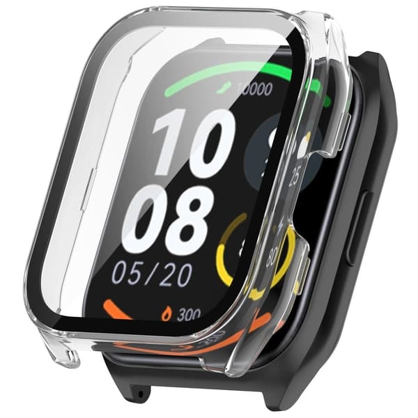 Haylou Smart Watch 2 Pro (LS02 Pro) bump resistant Protective Watch Case with Tempered Glass Screen Protector - Transparent Transparent
