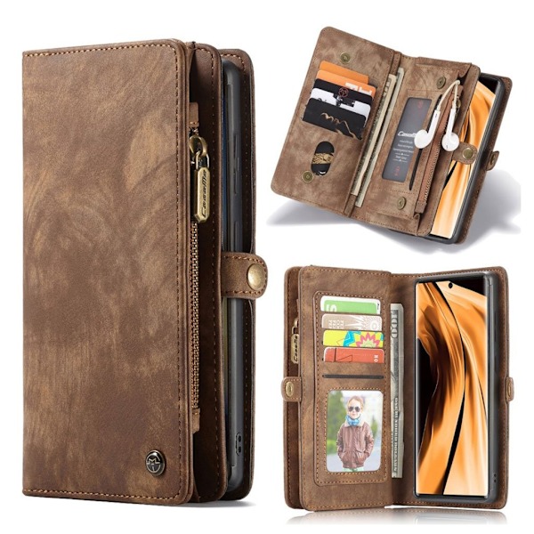 CaseMe Samsung Galaxy Note 20 Pung med Lynlås - Brun Brown