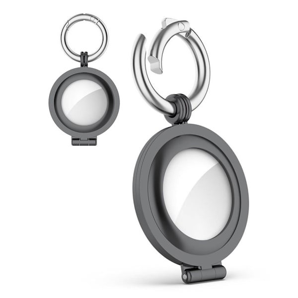 AirTags kjølig deksel med krokring - Grå Silver grey