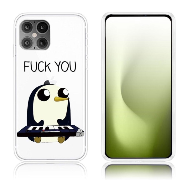 Deco iPhone 12 Pro / iPhone 12 kotelot - Pingviini White