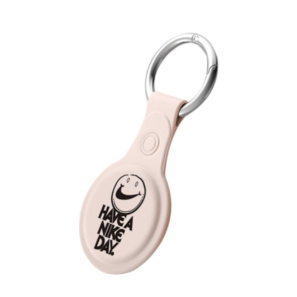 AirTags cute pattern silicone cover with key ring - Have a Nike Beige