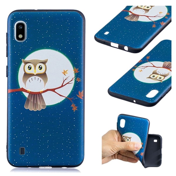 Imagine Samsung Galaxy A10 cover - Ugle på en Gren Blue