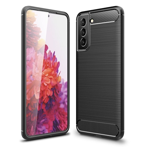 Carbon Flex Suojakotelo Samsung Galaxy S22 Plus - Musta Black