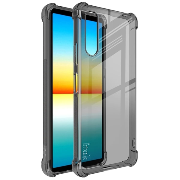 IMAK Airbagskydd för Sony Xperia 10 IV - Genomskinlig Svart Transparent