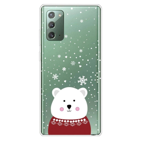 Juletaske til Samsung Galaxy Note 20 - Isbjørn Med Sweater White