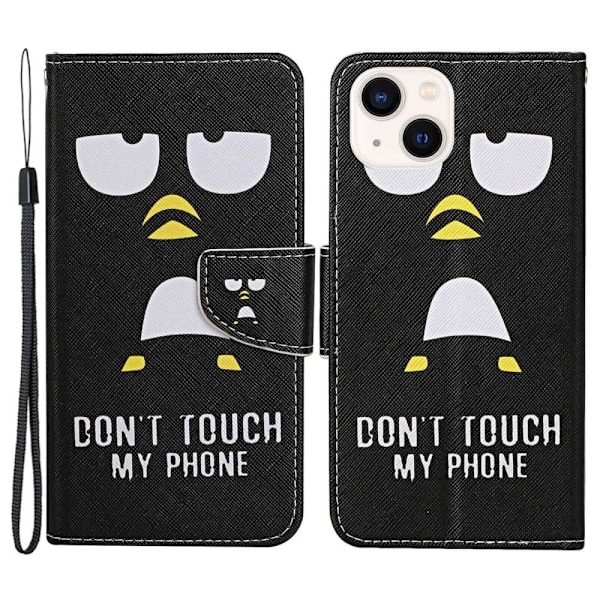 Wonderland iPhone 14 Pro Max flip etui - Pingvin Black