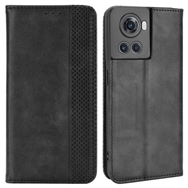 Bofink Vintage OnePlus 10R / OnePlus Ace nahkakotelo - Musta Black