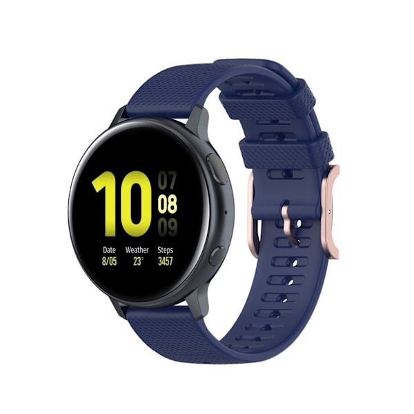Silikoneurrem til Samsung Galaxy Watch 3 (41mm) / Active - Mørkeblå Blue