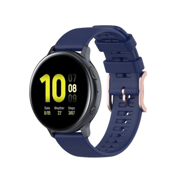 Silikonklokkebånd for Samsung Galaxy Watch 3 (41mm) / Active - Mørkeblå Blue