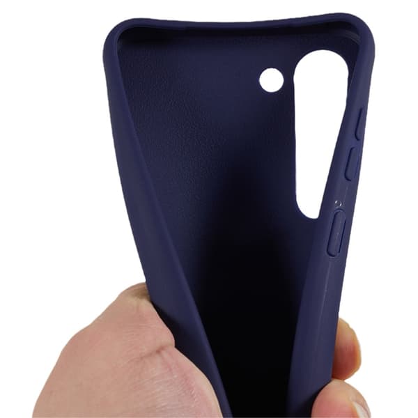 Tynt TPU-deksel med matt finish og justerbar stropp til Samsung Galaxy S23 Plus - Mørkeblå Blue