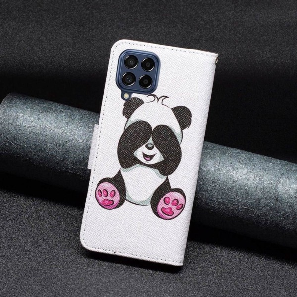 Wonderland Samsung Galaxy M53 5G flip etui - Panda White