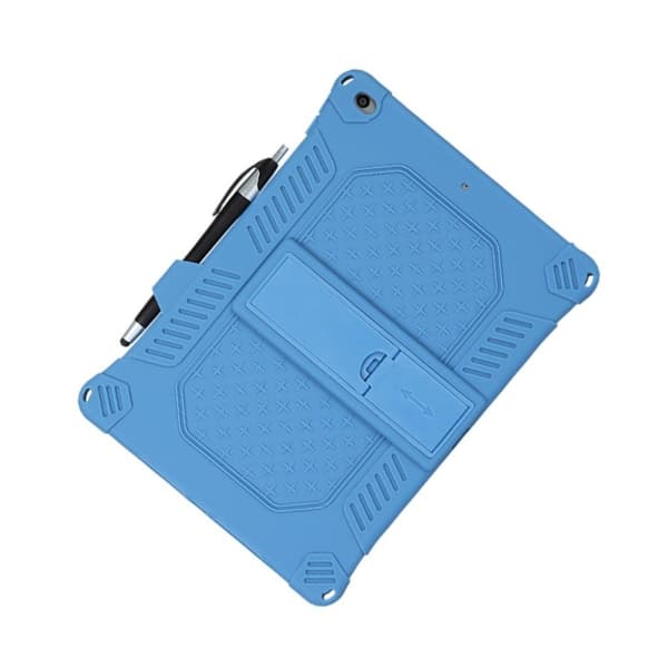 iPad 10.2 (2019) / Air (2019) flip-etui i skinn med solid tema - Mørkeblå Blue