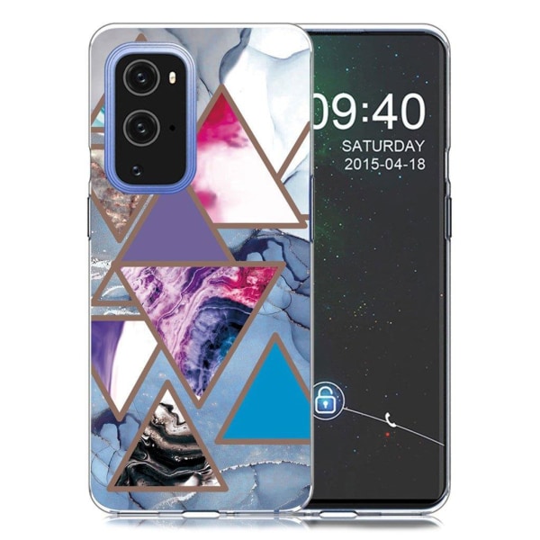 Marble OnePlus 9 Pro case - Triangle Patterns in Marble Multicolor