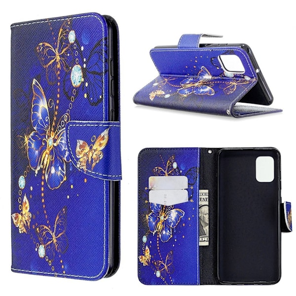 Wonderland Samsung Galaxy A31 Etui - Krystal Sommerfugle Multicolor