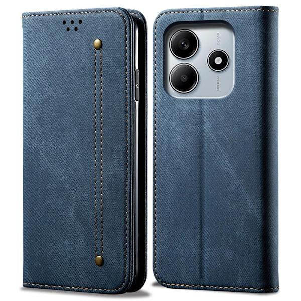 Jeans Xiaomi Redmi Note 14 5G flip case - Sininen Blue