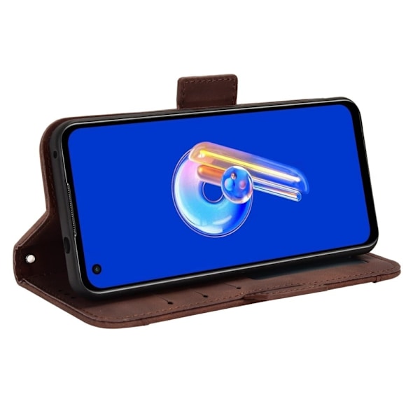 Modernt Asus Zenfone 9 fodral med plånbok - Brun Brun