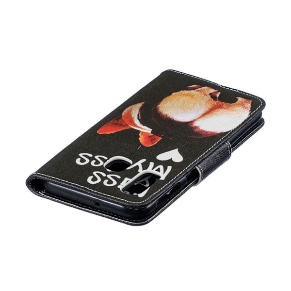 Samsung Galaxy A40 mønstret lædercover - kys min røv Multicolor