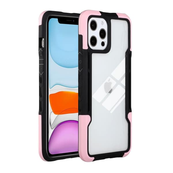 Stötsäkert Skyddande Skal till iPhone 13 Pro - Svart / Rosa multifärg