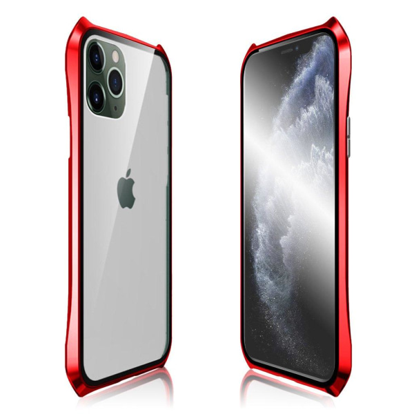 Luphie Bat iPhone 11 Pro Alu-Bumper + Glas - Rød Red