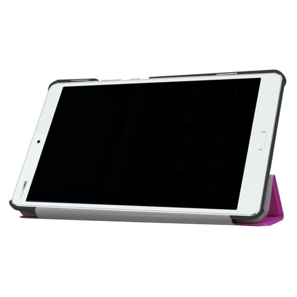 Amdrup Huawei MediaPad M3 8.4 læder-etui med tri-fold - Lilla Purple