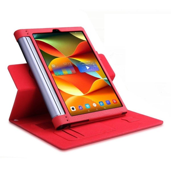 Lenovo Yoga Tab 3 Pro Litsi Pintainen Nahkakotelo - Punainen Red