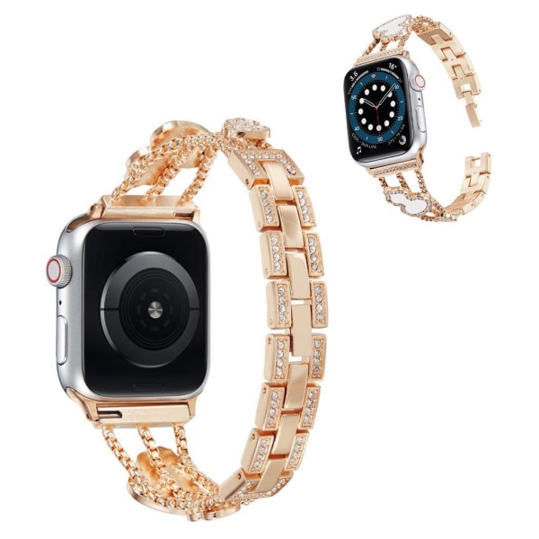 Apple Watch 42mm - 44mm rhinestone gourd décor watch strap - Ros Pink