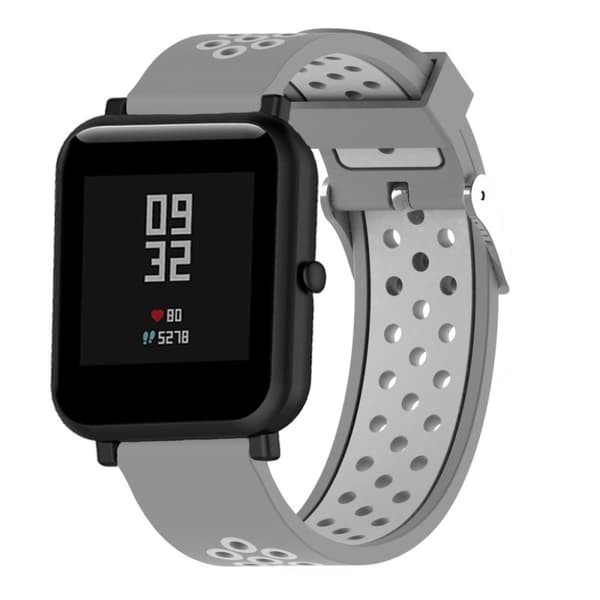 Amazfit Youth klockarmband med dubbla färger - Grå / Vit Silvergrå