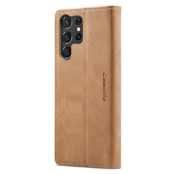 CaseMe Samsung Galaxy S24 Ultra smooth etui - Brun Brown