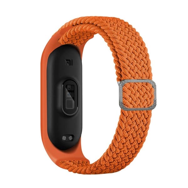 Xiaomi Mi Band 7 / 6 / 5 elastisk nylon-urrem - Papaya Orange