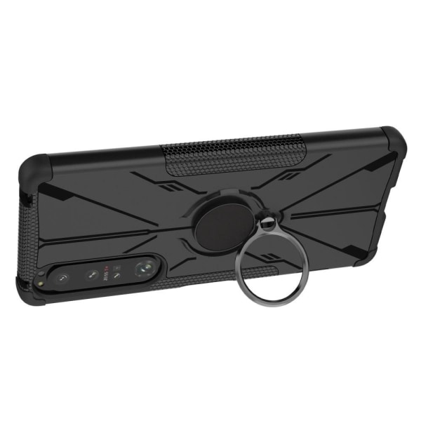 Kickstand cover with magnetic sheet for Sony Xperia 1 IV - Black Black