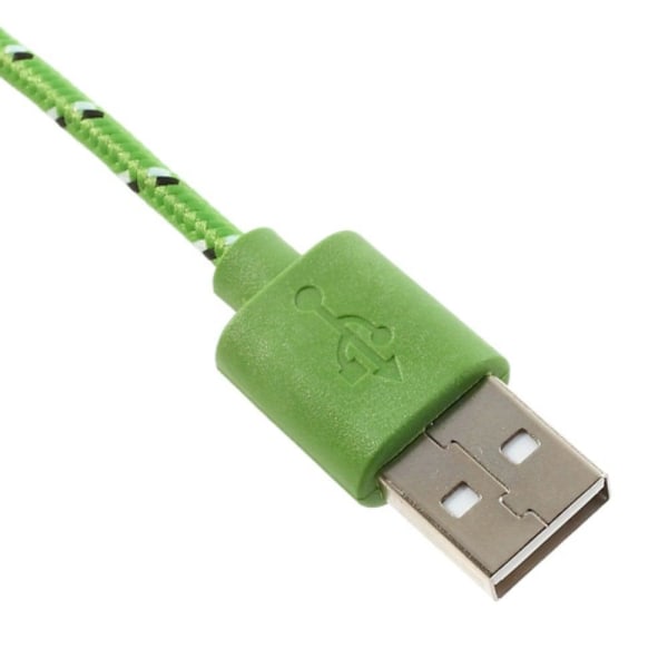 Universel 2m Micro USB Kabel til Android Smartphones - Grøn Green