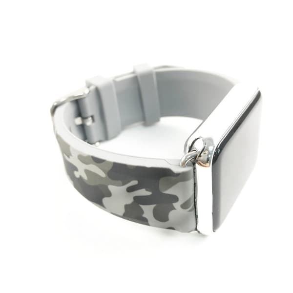 Apple Watch Series 5 44mm camouflage silikone Urrem - Grå Silver grey