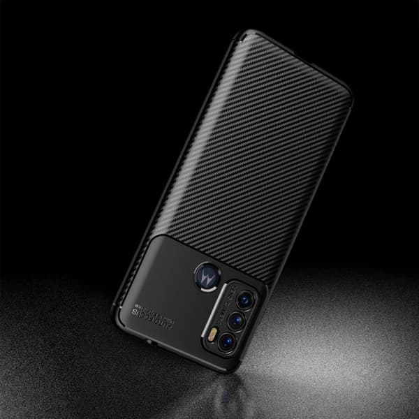 Carbon Shield Motorola Moto G60 Etui - Svart Black