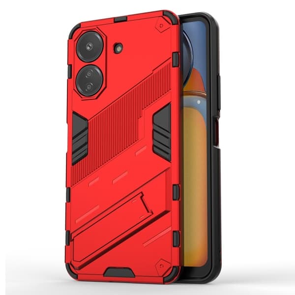 Støtsikkert hybriddeksel med et moderne preg for Xiaomi Redmi 13C / Xiaomi Poco C65 - Rød Red