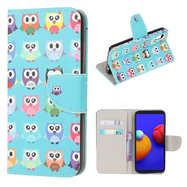 Wonderland Samsung Galaxy A01 Core Flippetui - Søte Ugler Multicolor
