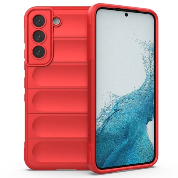 Mjukt greppformat Samsung Galaxy S22 skal - Röd Röd