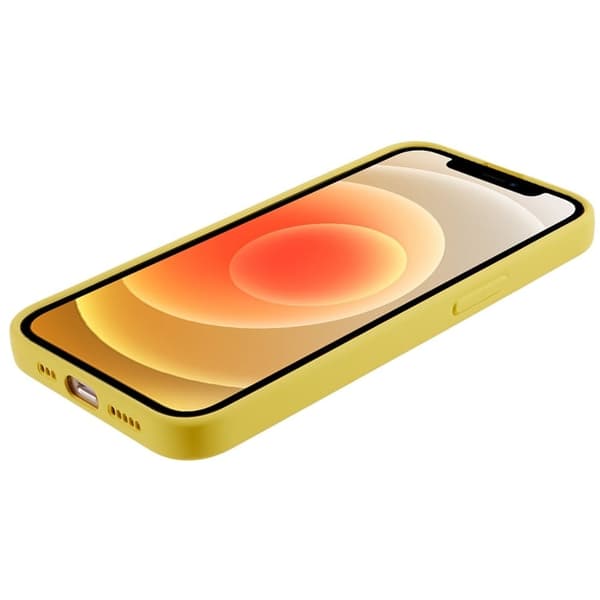 Mikrofiberfôret deksel i mykt gummi for iPhone 11 - Gul Yellow